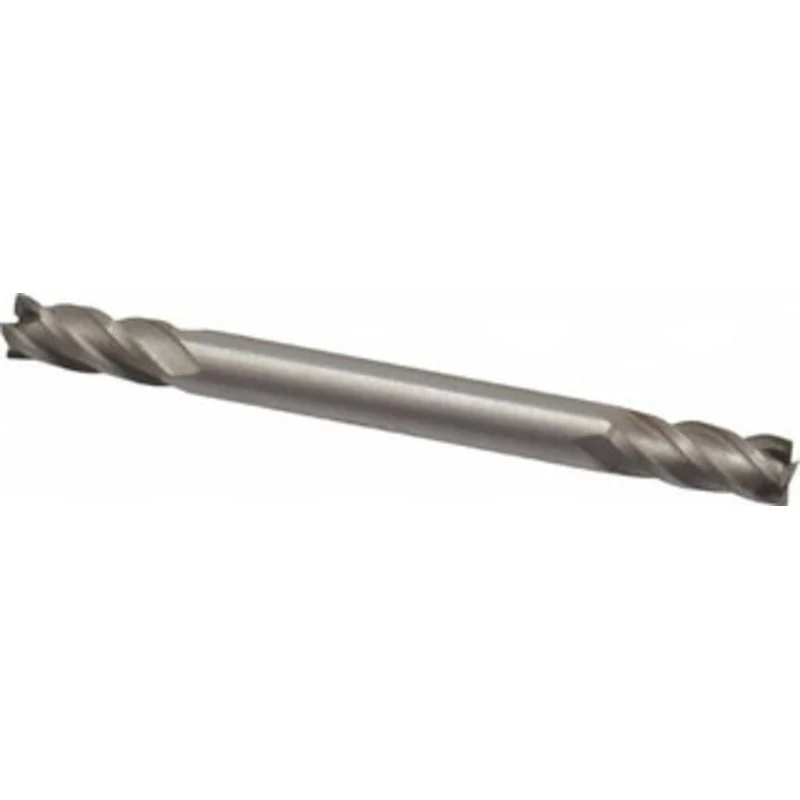 Value Collection 3/16, 1/2 LOC, 3/16 Shank Diam, 2-1/4 OAL, 4 Flute, High Speed Steel Square End Mill Double End, Unc...